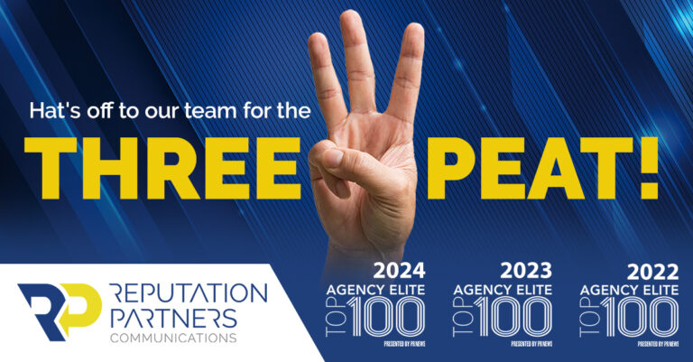 Reputation Partners Named to PRNEWS’ Agency Elite Top 100 for Third ...
